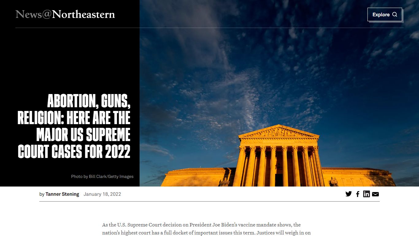 Abortion, Guns, Religion: The Major Supreme Court Cases of 2022 - News