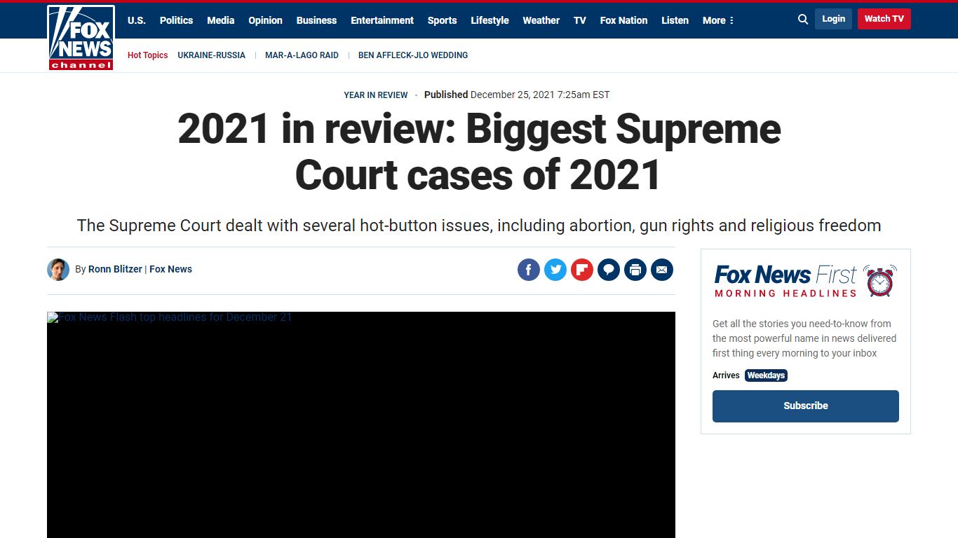2021 in review: Biggest Supreme Court cases of 2021 | Fox News